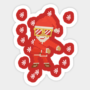 Flossing through the snow, Christmas Sticker